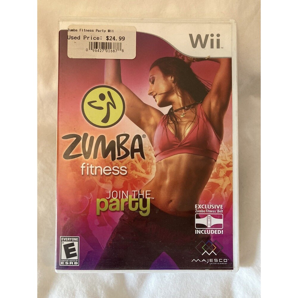 Wii Game Zumba Party Video Complete No Manual -- No Belt